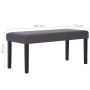 Synthetic leather bench 106 cm gray by vidaXL, Benches for halls and storage - Ref: Foro24-281309, Price: 91,74 €, Discount: %