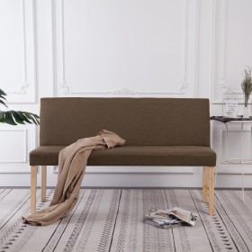 Polyester bench 139.5 cm brown by vidaXL, Benches for halls and storage - Ref: Foro24-281336, Price: 213,99 €, Discount: %