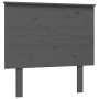 Estructura de cama con cabecero madera maciza gris de vidaXL, Camas y somieres - Ref: Foro24-3193368, Precio: 102,86 €, Descu...