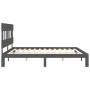 Estructura cama de matrimonio con cabecero madera maciza gris de vidaXL, Camas y somieres - Ref: Foro24-3193613, Precio: 162,...