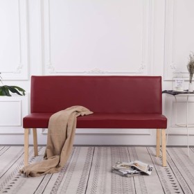 Synthetic leather bench 139.5 cm in burgundy color by vidaXL, Benches for halls and storage - Ref: Foro24-281331, Price: 179,...