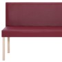 Kunstlederbank 139,5 cm in Weinrot Farbe von vidaXL, Bänke für Hallen und Lager - Ref: Foro24-281331, Preis: 179,99 €, Rabatt: %