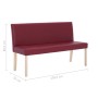 Kunstlederbank 139,5 cm in Weinrot Farbe von vidaXL, Bänke für Hallen und Lager - Ref: Foro24-281331, Preis: 179,99 €, Rabatt: %