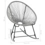 Runder grauer Schaukelstuhl aus synthetischem Rattan für den Garten von vidaXL, Gartenstühle - Ref: Foro24-44482, Preis: 134,...