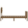 Estructura de cama con cabecero madera maciza marrón miel de vidaXL, Camas y somieres - Ref: Foro24-3193429, Precio: 98,99 €,...