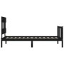 Estructura de cama con cabecero madera maciza negro 90x200 cm de vidaXL, Camas y somieres - Ref: Foro24-3193325, Precio: 146,...