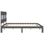 Estructura de cama con cabecero madera maciza gris 200x200 cm de vidaXL, Camas y somieres - Ref: Foro24-3193618, Precio: 167,...