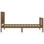 Honey brown solid wood bed frame with headboard by vidaXL, Beds and slatted bases - Ref: Foro24-3193174, Price: 145,99 €, Dis...