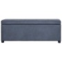 Bench with storage space 116 cm gray synthetic suede leather by vidaXL, Benches for halls and storage - Ref: Foro24-281316, P...