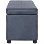 Bench with storage space 116 cm gray synthetic suede leather by vidaXL, Benches for halls and storage - Ref: Foro24-281316, P...