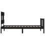 Estructura de cama con cabecero madera maciza negro 100x200 cm de vidaXL, Camas y somieres - Ref: Foro24-3193330, Precio: 129...