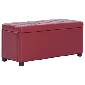 Red wine-colored synthetic leather storage ottoman 87.5 cm by vidaXL, Benches for halls and storage - Ref: Foro24-281374, Pri...