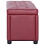 Red wine-colored synthetic leather storage ottoman 87.5 cm by vidaXL, Benches for halls and storage - Ref: Foro24-281374, Pri...