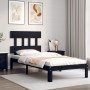 Single bed frame with black solid wood headboard by vidaXL, Beds and slatted bases - Ref: Foro24-3193560, Price: 103,99 €, Di...