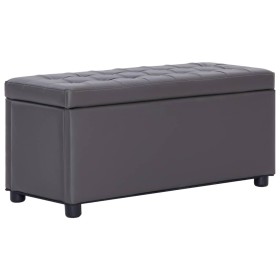 Gray synthetic leather storage ottoman 87.5 cm by vidaXL, Benches for halls and storage - Ref: Foro24-281373, Price: 103,39 €...