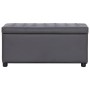 Gray synthetic leather storage ottoman 87.5 cm by vidaXL, Benches for halls and storage - Ref: Foro24-281373, Price: 103,39 €...