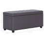 Gray synthetic leather storage ottoman 87.5 cm by vidaXL, Benches for halls and storage - Ref: Foro24-281373, Price: 103,39 €...