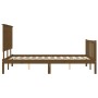 Honey brown solid wood bed frame and headboard 120x200 cm by vidaXL, Beds and slatted bases - Ref: Foro24-3193399, Price: 137...