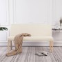 Polyester bench 139.5 cm cream color by vidaXL, Benches for halls and storage - Ref: Foro24-281337, Price: 212,97 €, Discount: %