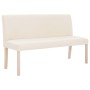 Polyester bench 139.5 cm cream color by vidaXL, Benches for halls and storage - Ref: Foro24-281337, Price: 213,99 €, Discount: %