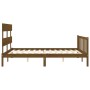 Honey brown wooden bed frame with headboard 160x200 cm by vidaXL, Beds and slatted bases - Ref: Foro24-3193284, Price: 159,99...