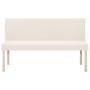 Polyester bench 139.5 cm cream color by vidaXL, Benches for halls and storage - Ref: Foro24-281337, Price: 213,99 €, Discount: %