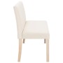 Polyester bench 139.5 cm cream color by vidaXL, Benches for halls and storage - Ref: Foro24-281337, Price: 213,99 €, Discount: %