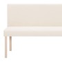 Polyester bench 139.5 cm cream color by vidaXL, Benches for halls and storage - Ref: Foro24-281337, Price: 213,99 €, Discount: %