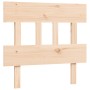 Bed frame with solid wood headboard by vidaXL, Beds and slatted bases - Ref: Foro24-3193301, Price: 91,43 €, Discount: %