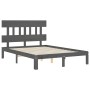 Estructura de cama con cabecero madera maciza gris 120x200 cm de vidaXL, Camas y somieres - Ref: Foro24-3193593, Precio: 133,...