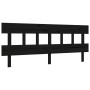 Double bed frame with black solid wood headboard by vidaXL, Beds and slatted bases - Ref: Foro24-3193355, Price: 190,83 €, Di...