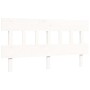 White solid wood bed frame with headboard 160x200 cm by vidaXL, Beds and slatted bases - Ref: Foro24-3193607, Price: 146,60 €...