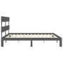 Estructura de cama con cabecero madera maciza gris 200x200cm de vidaXL, Camas y somieres - Ref: Foro24-3193553, Precio: 168,8...