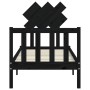 Single bed frame with black solid wood headboard by vidaXL, Beds and slatted bases - Ref: Foro24-3193430, Price: 123,36 €, Di...