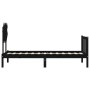 Single bed frame with black solid wood headboard by vidaXL, Beds and slatted bases - Ref: Foro24-3193430, Price: 123,36 €, Di...