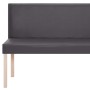 Synthetic leather bench 139.5 cm gray by vidaXL, Benches for halls and storage - Ref: Foro24-281332, Price: 201,17 €, Discoun...