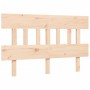 Bed frame with solid wood headboard 120x200 cm by vidaXL, Beds and slatted bases - Ref: Foro24-3193331, Price: 112,99 €, Disc...