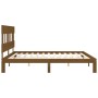 Estructura cama y cabecero madera maciza marrón miel 200x200 cm de vidaXL, Camas y somieres - Ref: Foro24-3193619, Precio: 16...