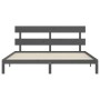 Estructura cama de matrimonio con cabecero madera maciza gris de vidaXL, Camas y somieres - Ref: Foro24-3193548, Precio: 159,...