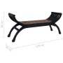 Dark brown abaca bench 120 cm by vidaXL, Benches for halls and storage - Ref: Foro24-284270, Price: 186,49 €, Discount: %