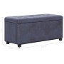 Gray Suede Faux Leather Storage Ottoman 87.5cm by vidaXL, Benches for halls and storage - Ref: Foro24-281376, Price: 99,60 €,...