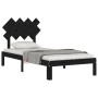 Estructura de cama con cabecero madera maciza negro 90x200 cm de vidaXL, Camas y somieres - Ref: Foro24-3193715, Precio: 115,...