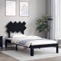 Estructura de cama con cabecero madera maciza negro 90x200 cm de vidaXL, Camas y somieres - Ref: Foro24-3193715, Precio: 115,...