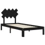 Estructura de cama con cabecero madera maciza negro 90x200 cm de vidaXL, Camas y somieres - Ref: Foro24-3193715, Precio: 115,...