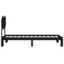 Estructura de cama con cabecero madera maciza negro 90x200 cm de vidaXL, Camas y somieres - Ref: Foro24-3193715, Precio: 115,...