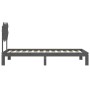 Estructura de cama con cabecero madera maciza gris 90x200 cm de vidaXL, Camas y somieres - Ref: Foro24-3193713, Precio: 106,9...