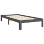 Estructura de cama con cabecero madera maciza gris 90x200 cm de vidaXL, Camas y somieres - Ref: Foro24-3193713, Precio: 106,9...