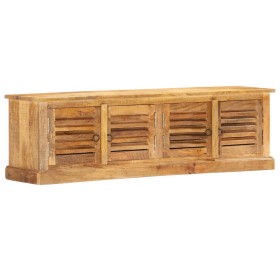 Banco de almacenaje de madera maciza de mango 128 cm de vidaXL, Bancos para recibidores y almacenamiento - Ref: Foro24-286316...