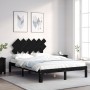 Estructura de cama con cabecero madera maciza negro 120x200 cm de vidaXL, Camas y somieres - Ref: Foro24-3193725, Precio: 136...