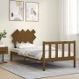 Honey brown solid wood bed frame with headboard by vidaXL, Beds and slatted bases - Ref: Foro24-3193434, Price: 135,27 €, Dis...